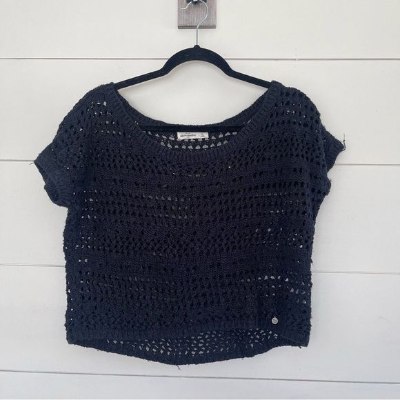 Abercrombie & Fitch Other - Abercrombie Kids Navy Crochet Pullover Sweater Y2K 2000s